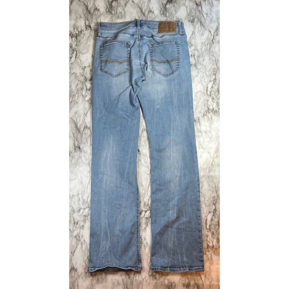 American Eagle Active Flex Denim Jeans Mens 30x34 Light Wash Comfort Stretch - Picture 3 of 8